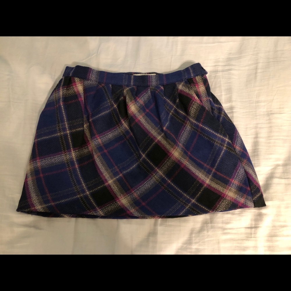 plaid mini skirt